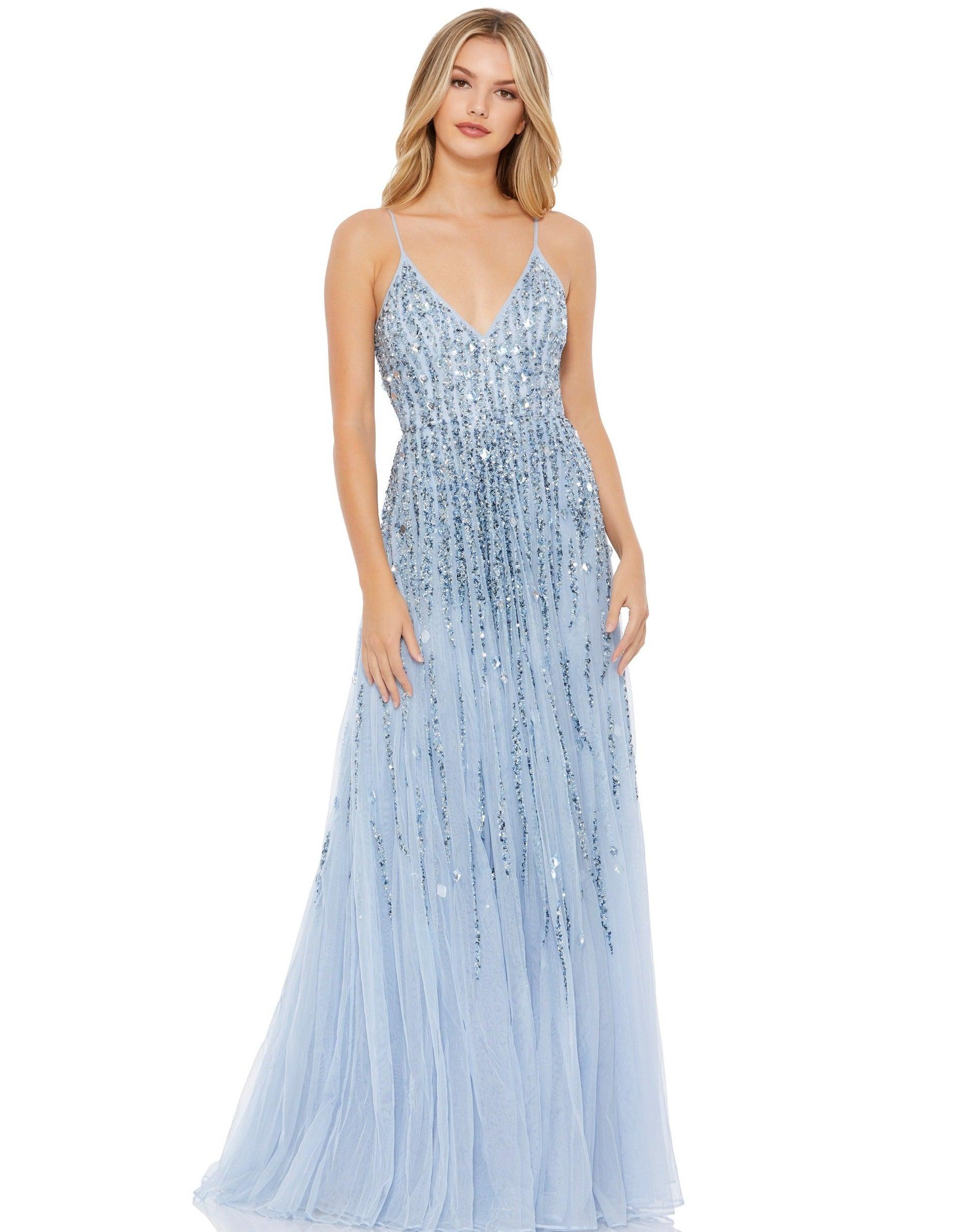Mac Duggal 93566 Prom Spaghetti Strap Long Dress