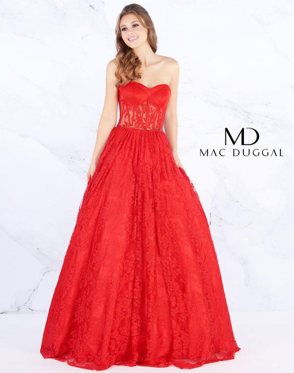 Prom Strapless Long Ball Gown Strapless Detail Mac Duggal 30605
