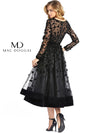 Midnight Mac Duggal Sheer Long Sleeve A Line Short Dress for $249.0 ...