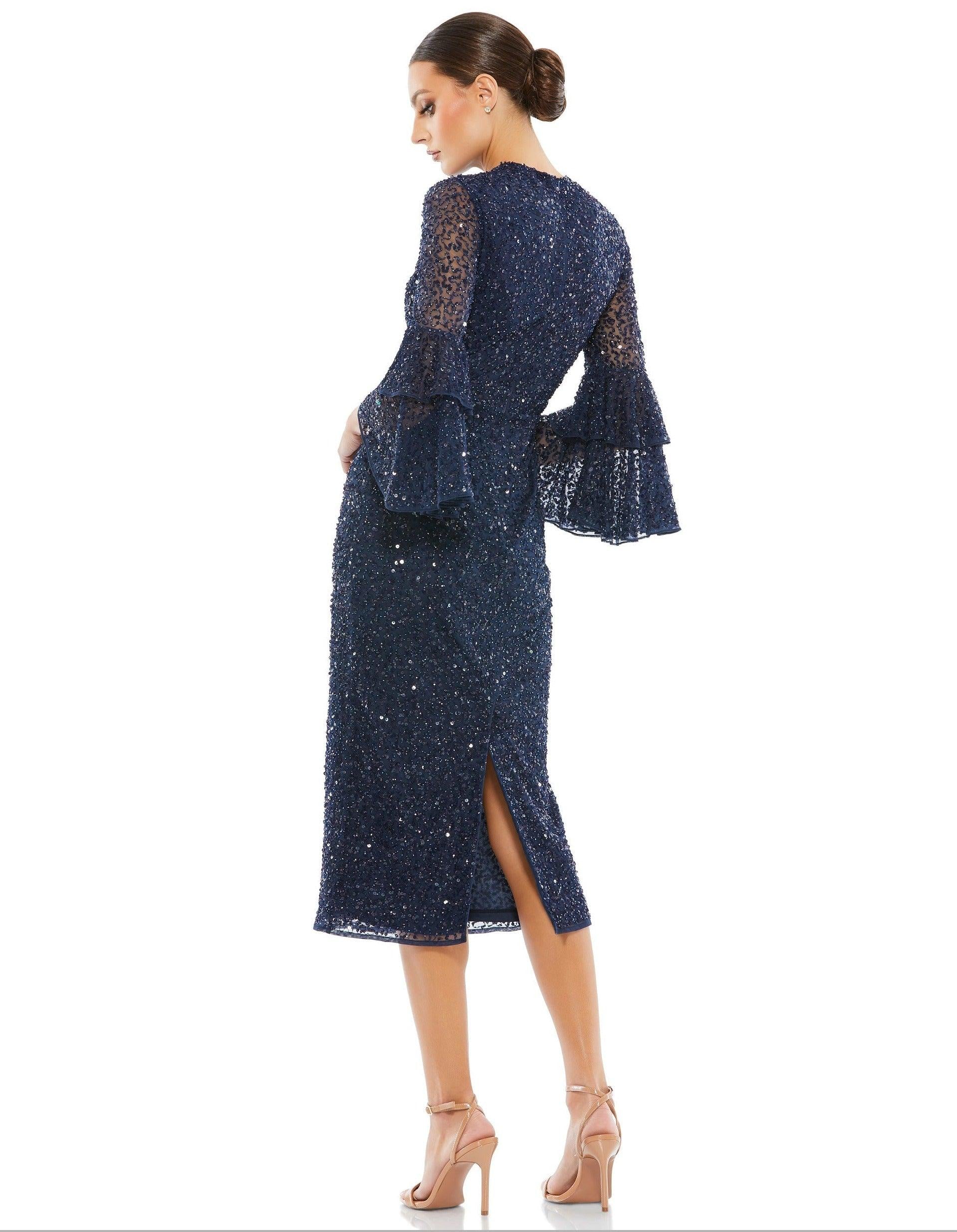 Mac Duggal Short 3/4 Sleeve Cocktail Dress Sale - The Dress Outlet