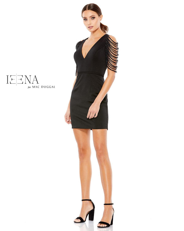 Short Cocktail Beaded Dress Beaded Detail Mac Duggal 26526