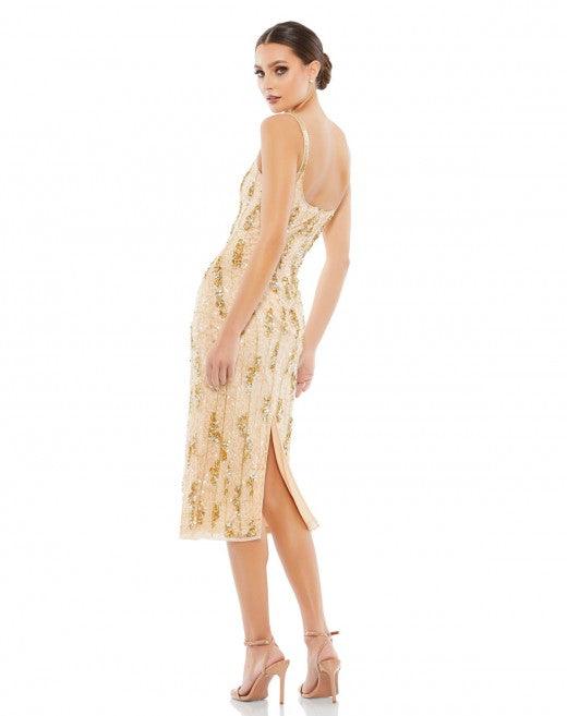 Mac Duggal 10770 Short Cocktail Beaded Sheath Dress