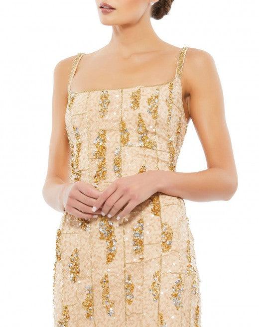Mac Duggal 10770 Short Cocktail Beaded Sheath Dress
