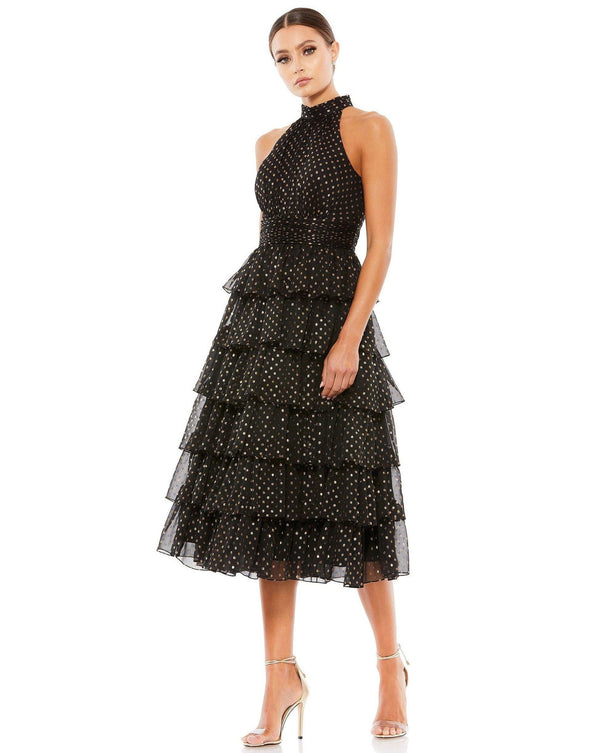 Short Halter Cocktail Dress Halter Neckline Mac Duggal 49510