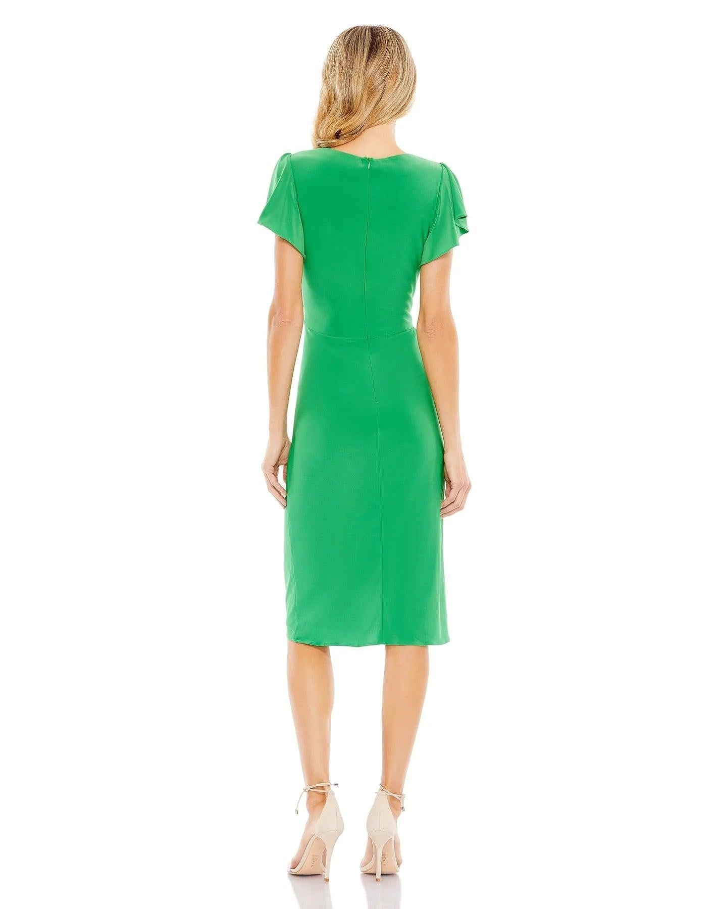 Green Mac Duggal 12486 Short Mother of the Bride Dress for $119.0 – The ...