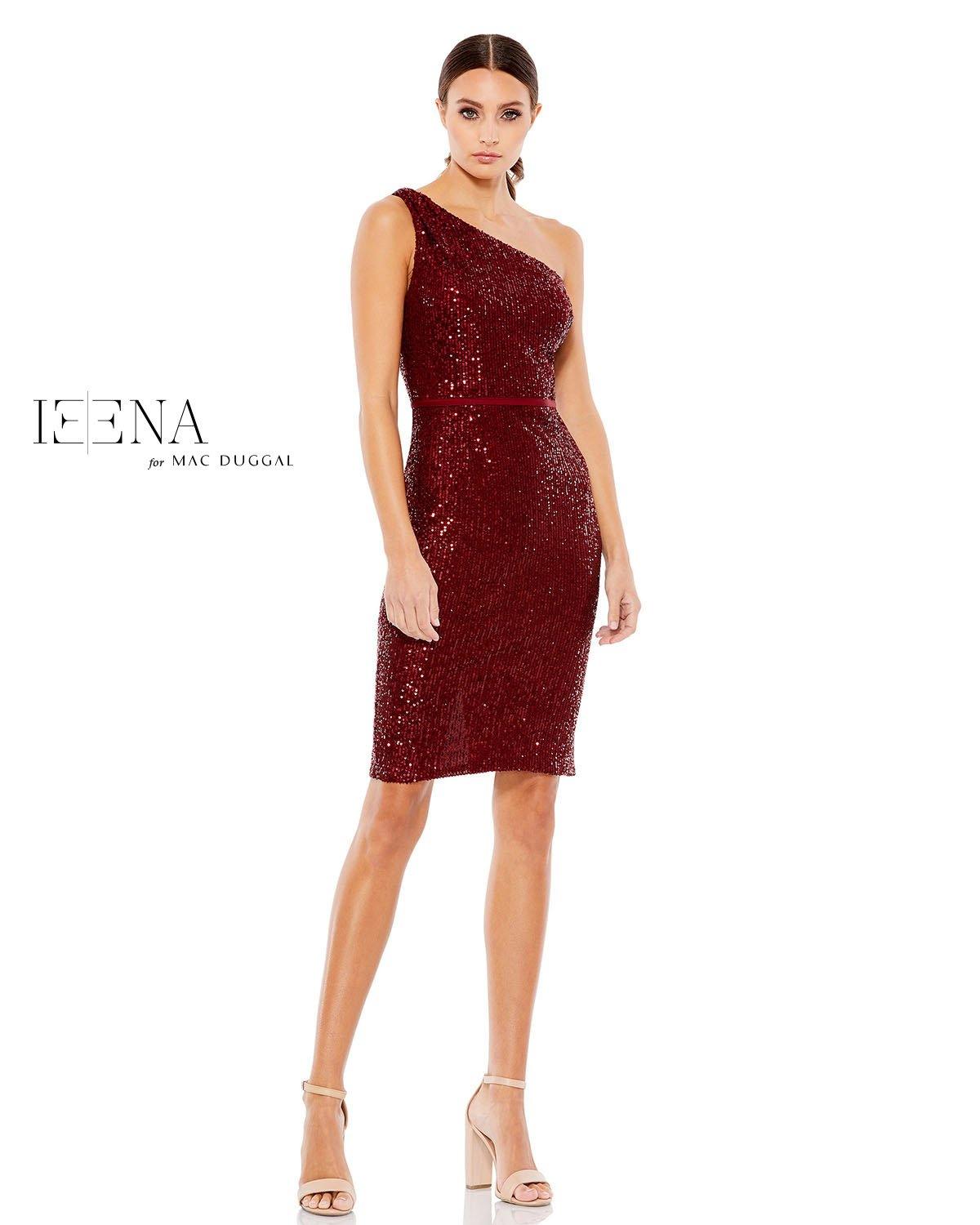 Gunmetal Mac Duggal 26497 Short One Shoulder Cocktail Dress for 278.0 The Dress Outlet