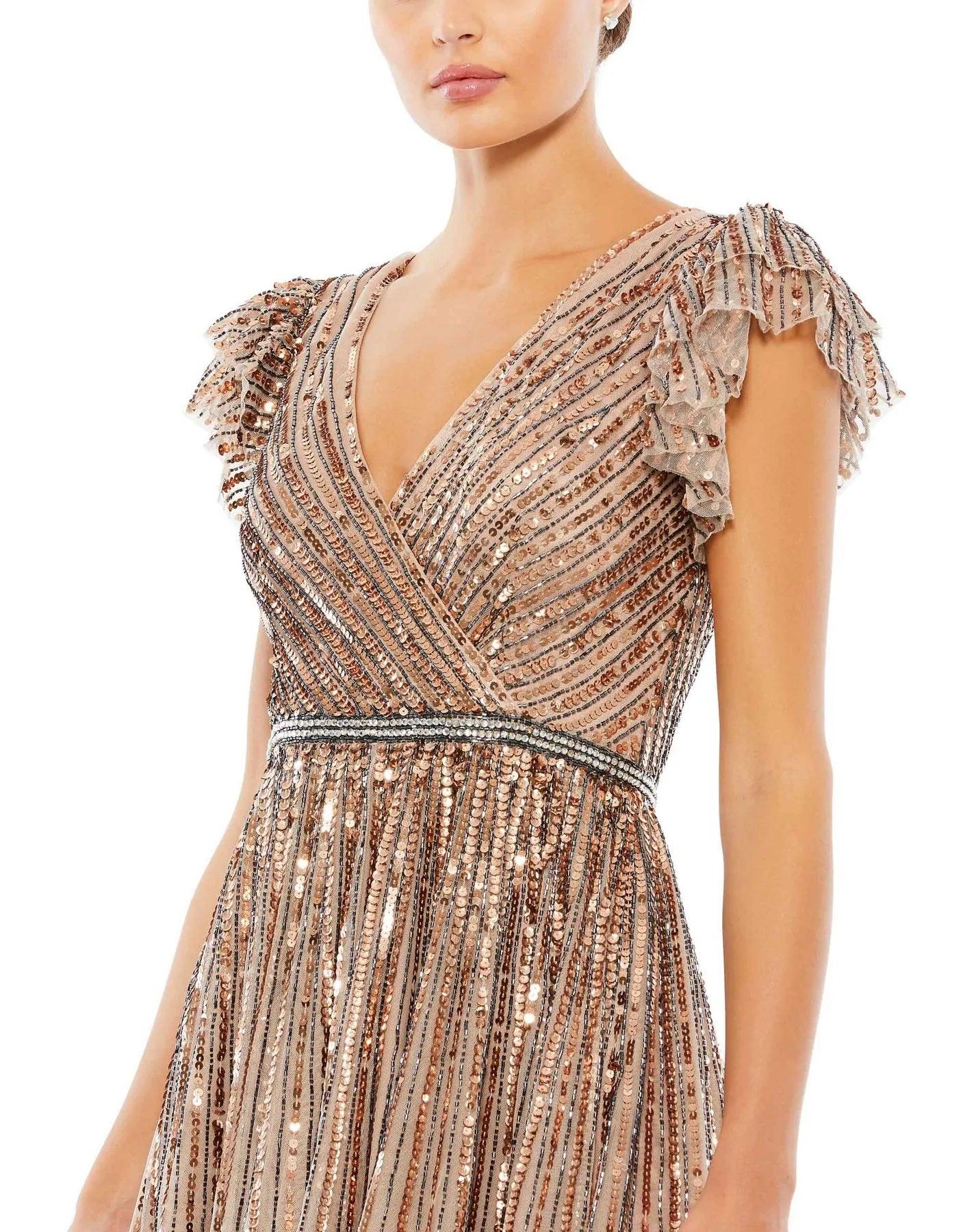 Mac Duggal 5502 Short Sleeve Formal Dress