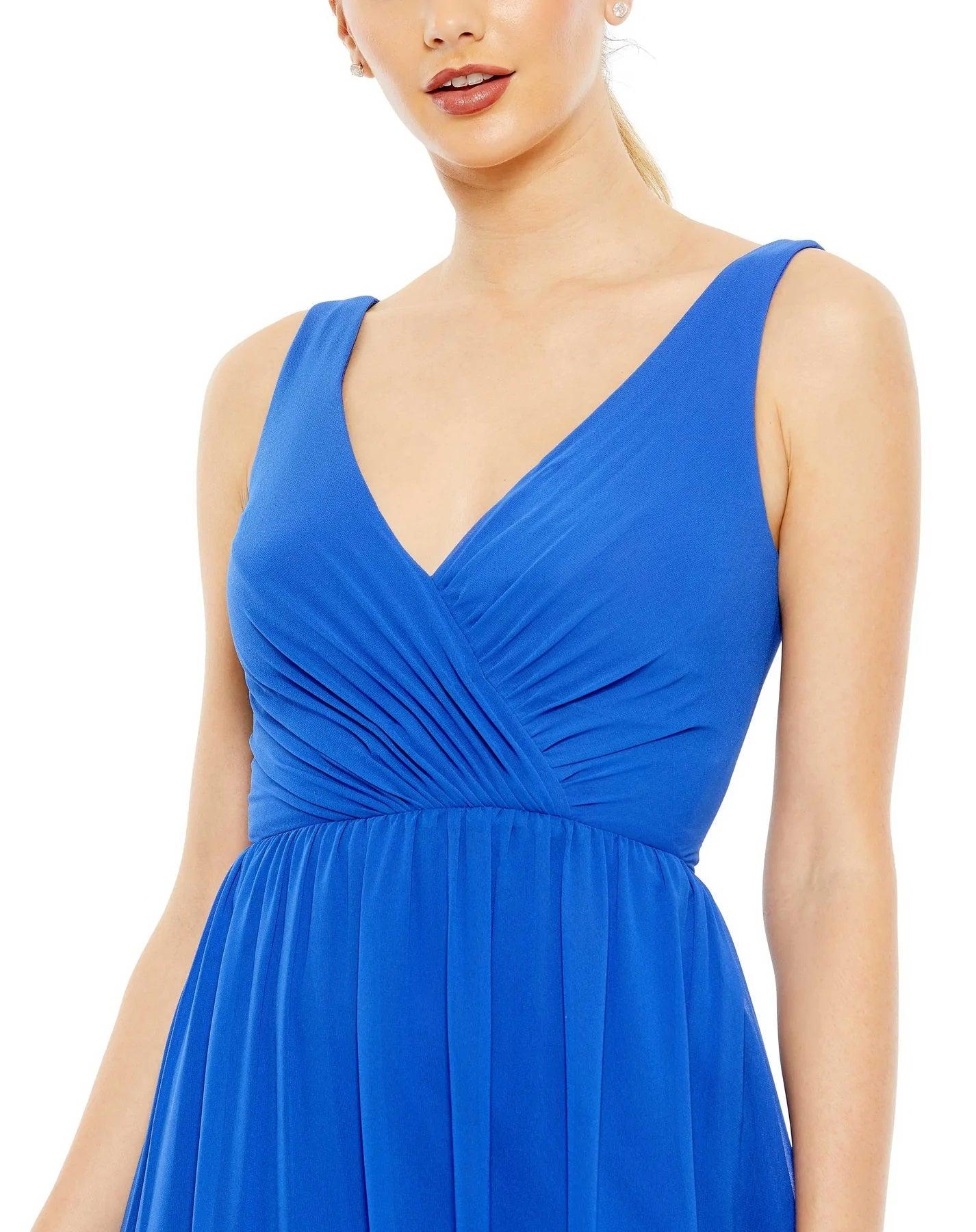 Royal Blue Mac Duggal 55677 Short Sleeveless Cocktail Dress for $238.0 ...