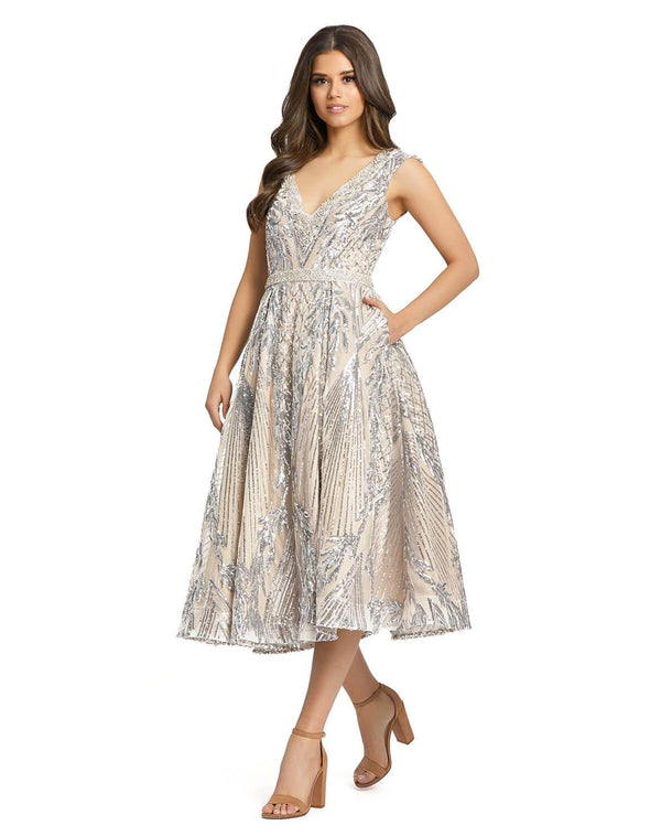 Short Sleeveless Dress Sleeveless Detail Mac Duggal 67533