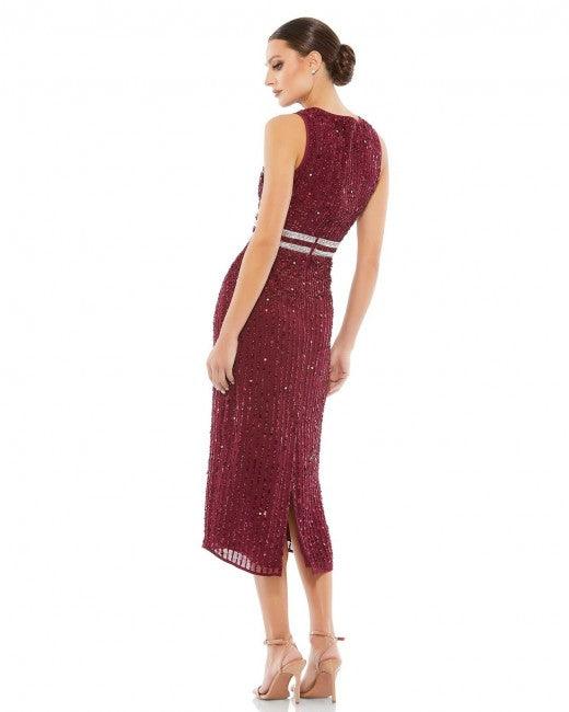 slim fit dress slacks Mac Duggal 10509 Short Sleeveless Sequins Dress – The Dress Outlet