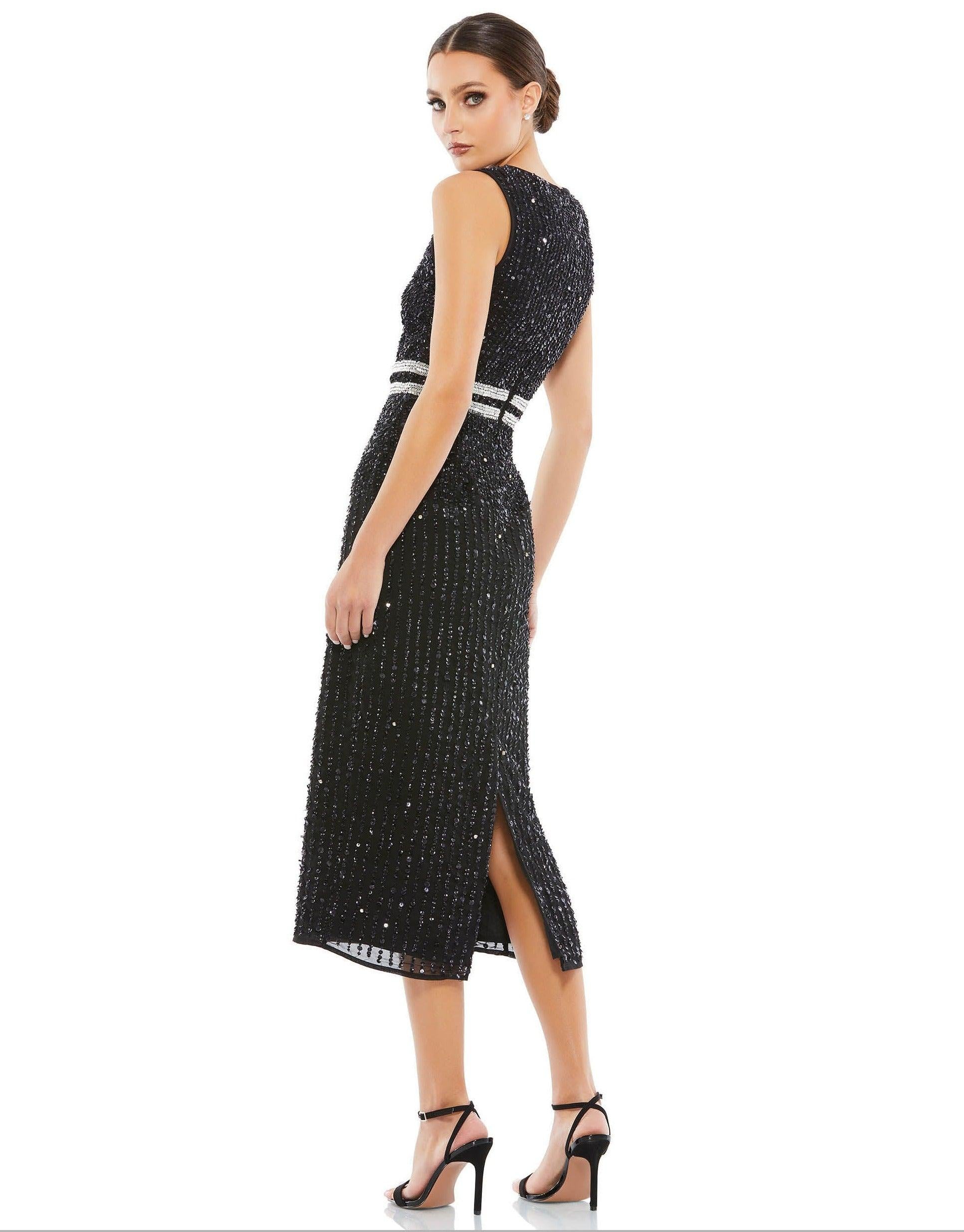 Mac Duggal 10509 Short Sleeveless Sequins Dress  The Dress Outlet