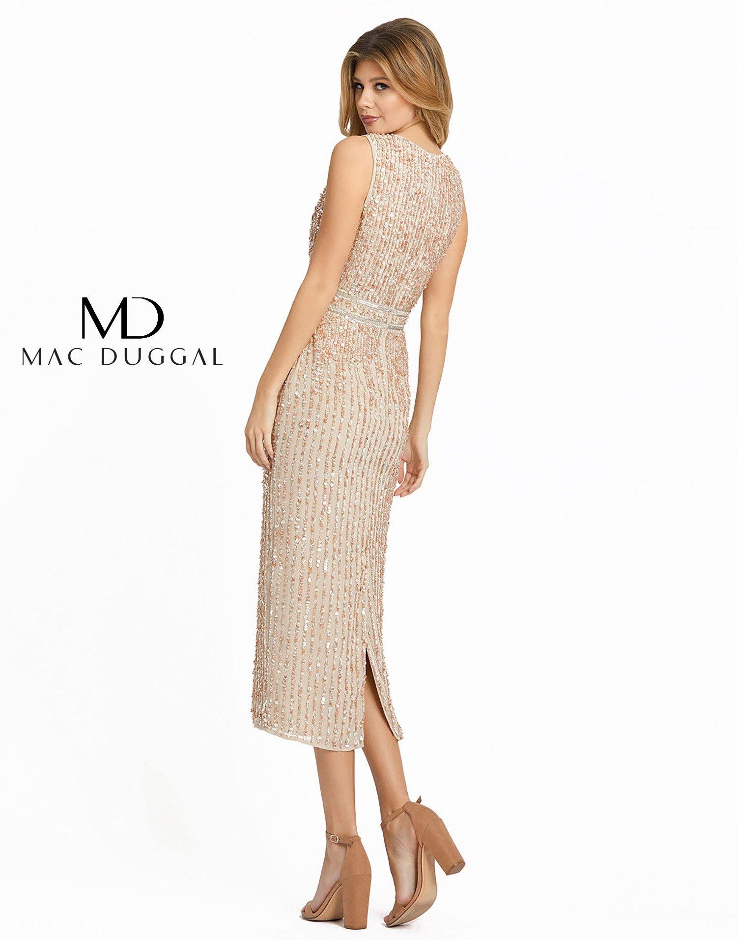 Short Sleeveless Sequins Dress by Mac Duggal A10509