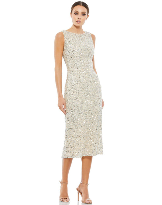 Mac Duggal Short Sleeveless Sequins Dress 5526 - The Dress Outlet