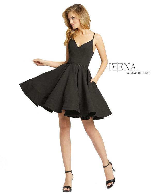 Short Spaghetti Strap Cocktail Dress Mac Duggal 48775