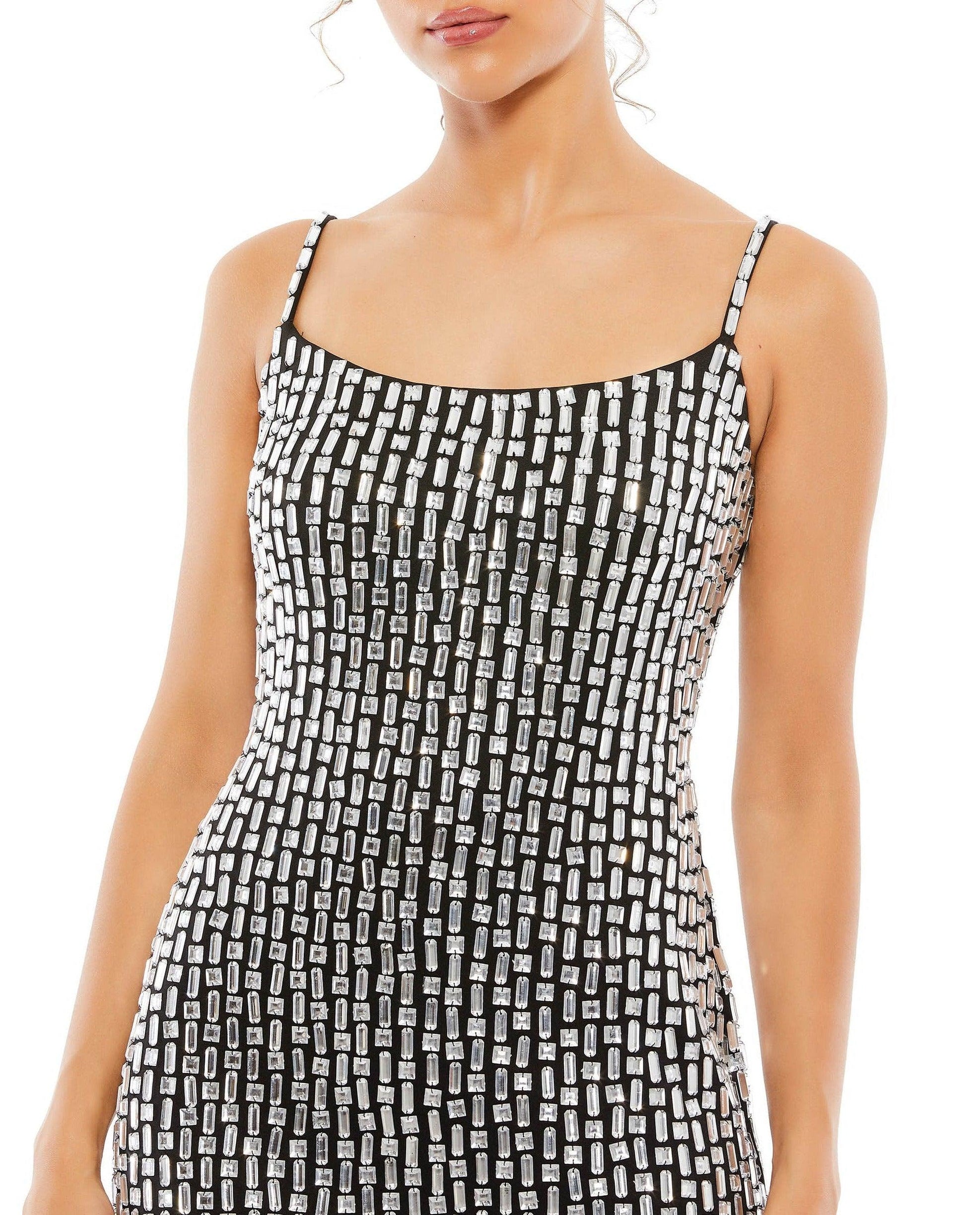 Mac Duggal 10782 Short Spaghetti Strap Mini Dress