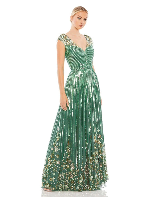 Sleeveless Formal Long Shimmering Dress Shimmering Fabric Mac Duggal 5223
