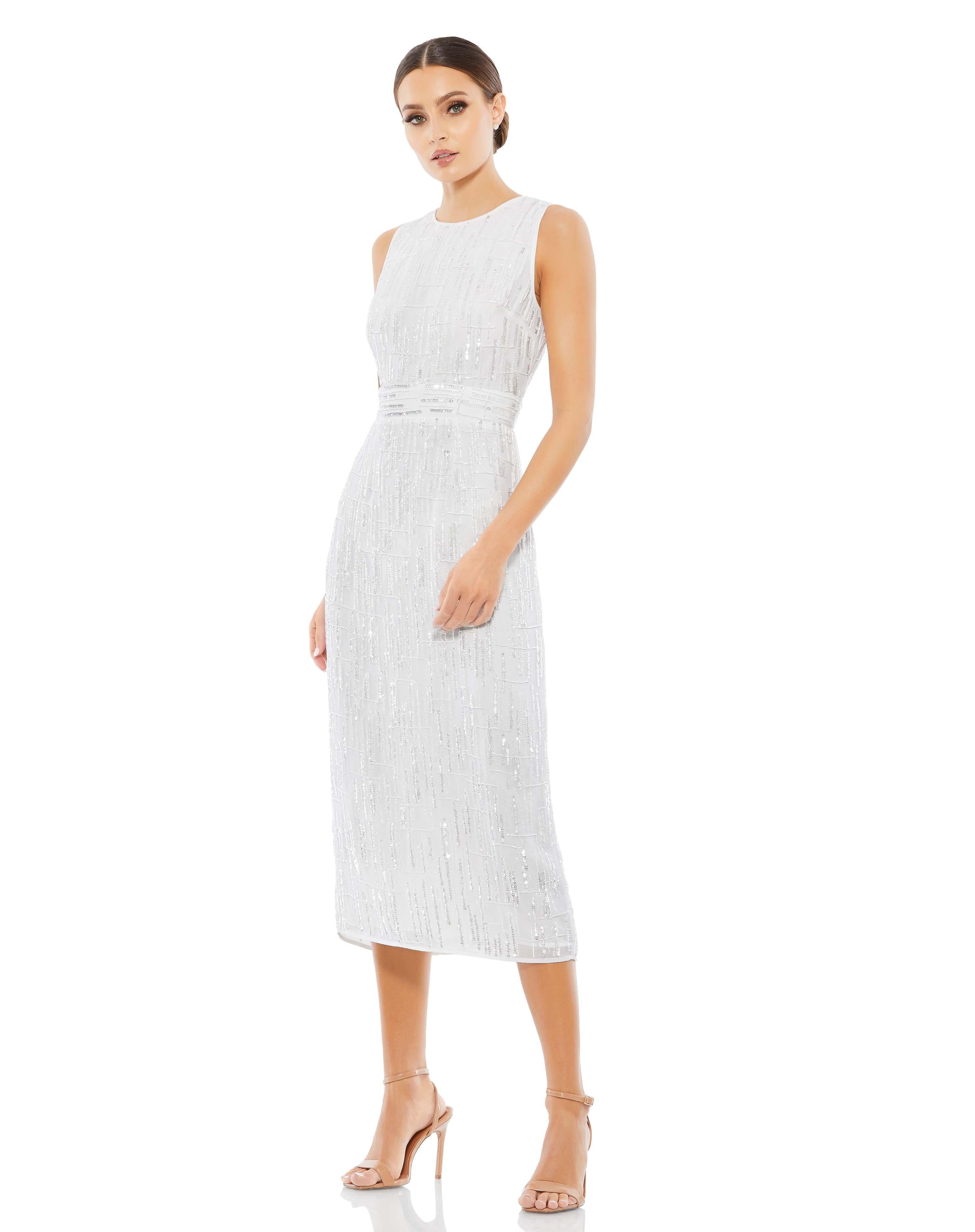 Cocktail Dresses Sleeveless Short Prom Dress White