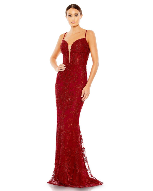 Spaghetti Strap Long Formal Dress Spaghetti Straps Mac Duggal 20330