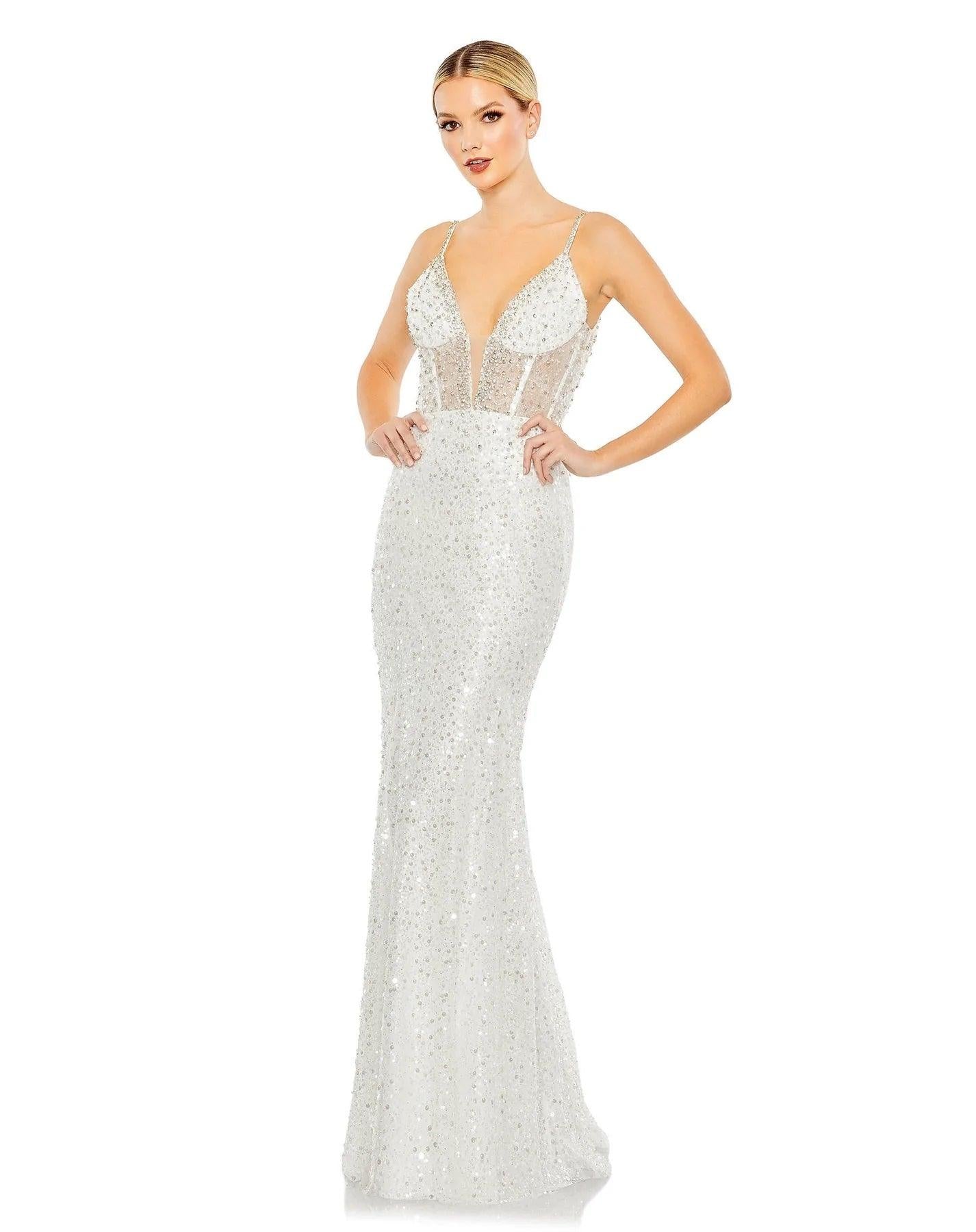 Mac Duggal 68175 Spaghetti Strap Long Formal Dress