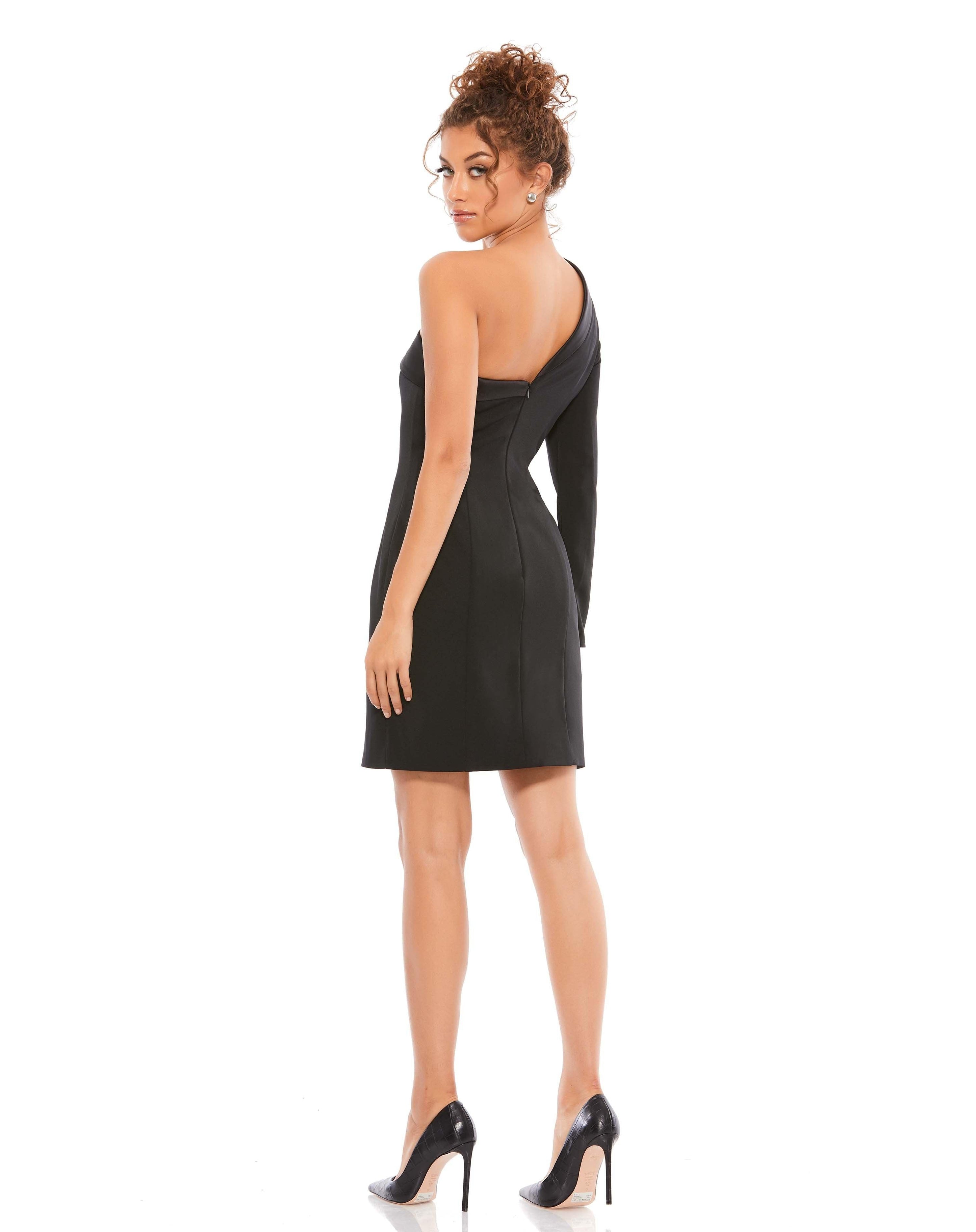 White Mac Duggal 12262 Tuxedo Cocktail Dress for $298.0 – The Dress Outlet