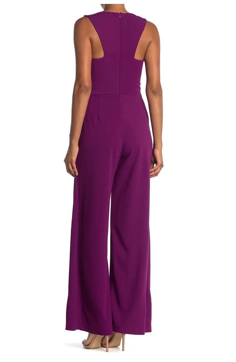 Marina Long Formal Sleeveless Ruffled Jumpsuit