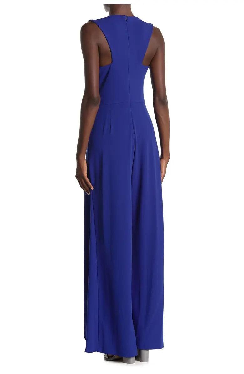 Marina Long Formal Sleeveless Ruffled Jumpsuit