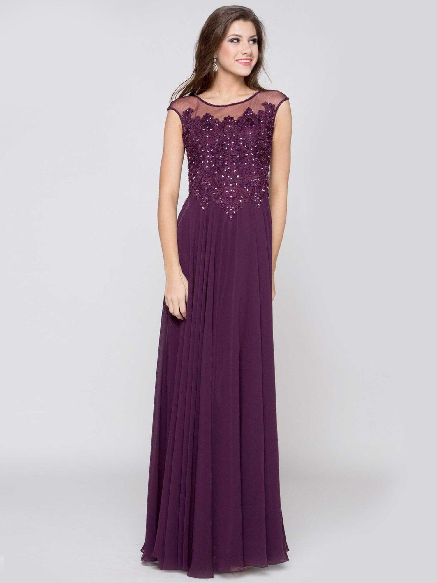 Marsoni Chiffon A Line Long Formal Dress 107