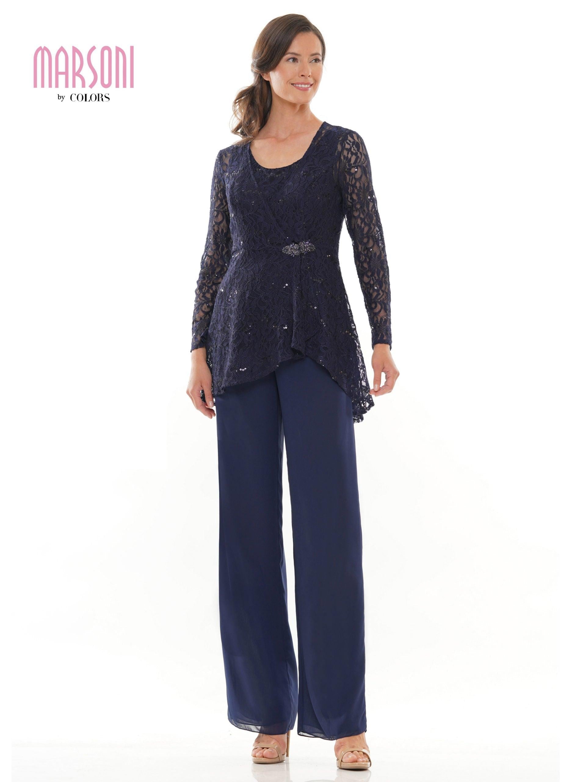 Marsoni Formal Long Sleeve Jacket Pant Suit 305 for $299.99 – The Dress ...
