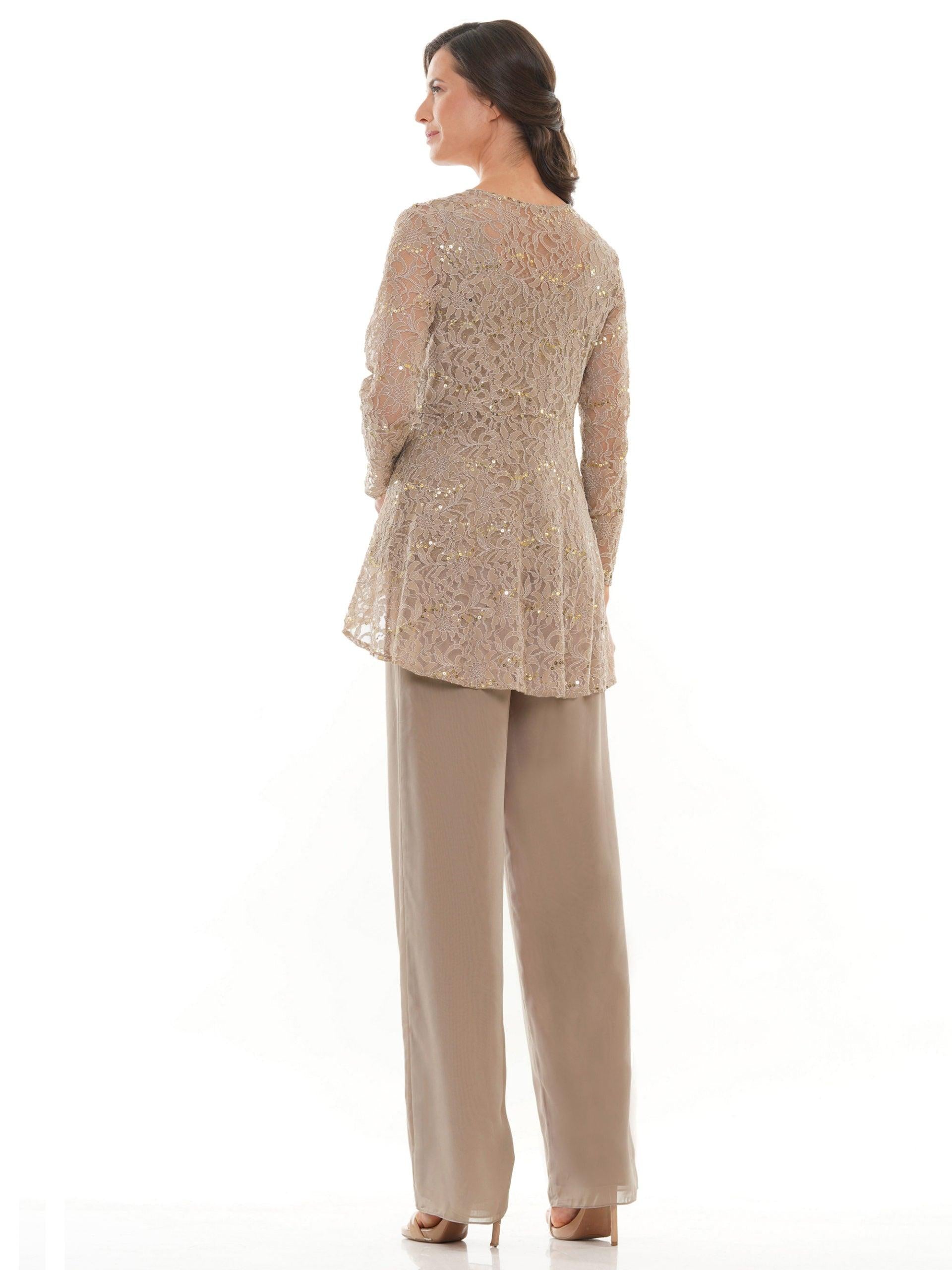Marsoni Formal Long Sleeve Jacket Pant Suit 305 - The Dress Outlet