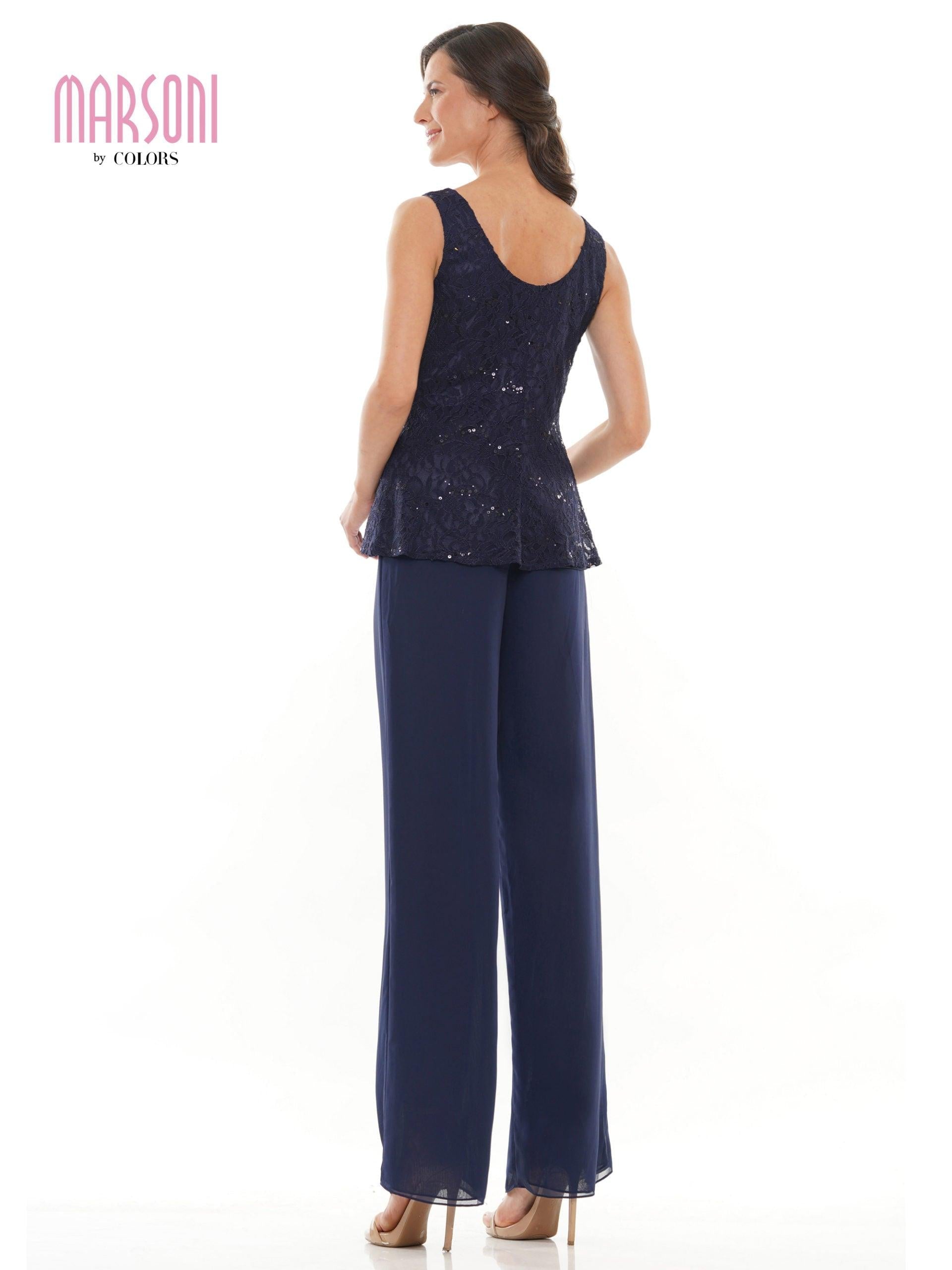 Marsoni Formal Long Sleeve Jacket Pant Suit 305 - The Dress Outlet