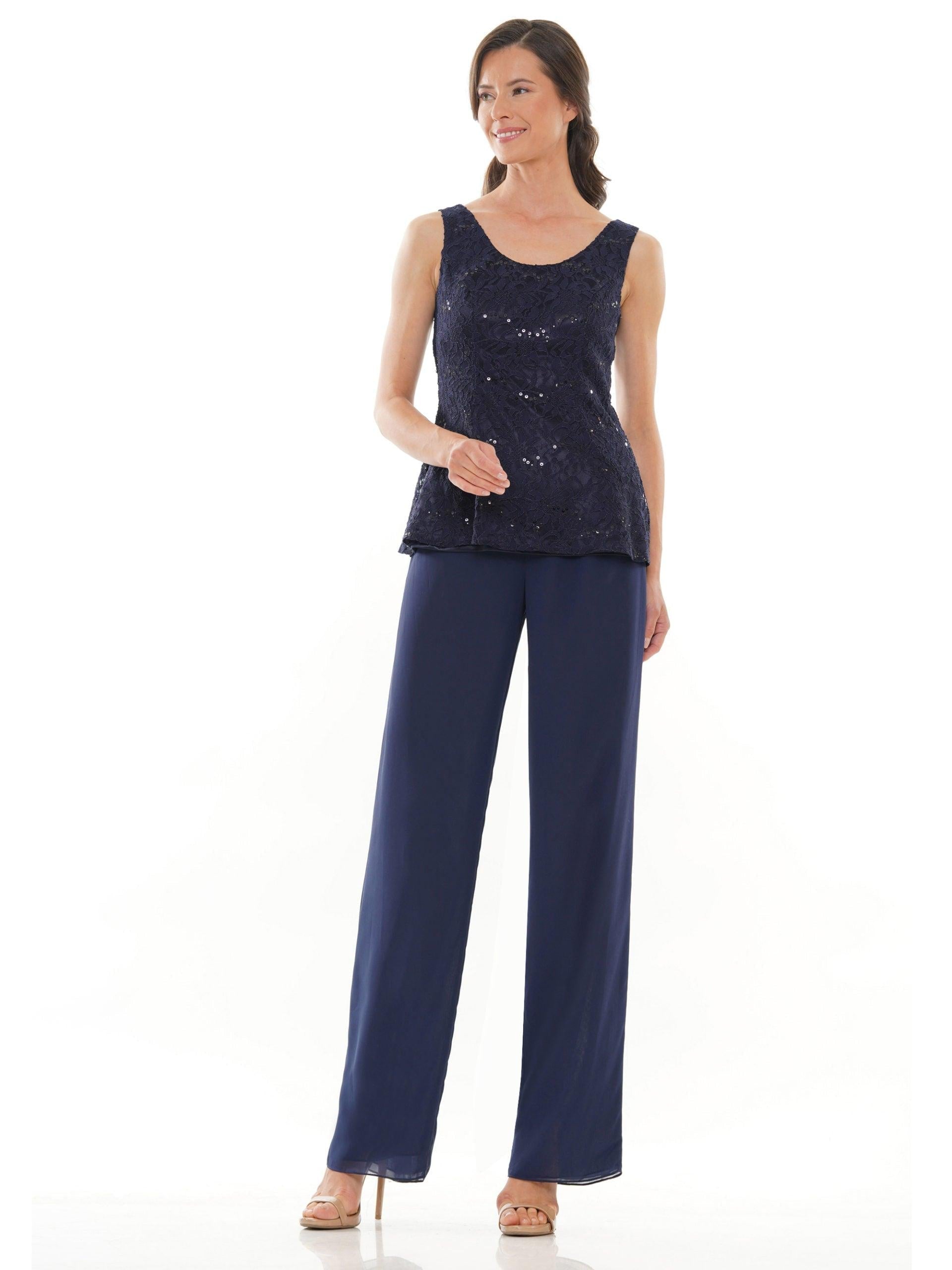 Marsoni Formal Long Sleeve Jacket Pant Suit 305 - The Dress Outlet