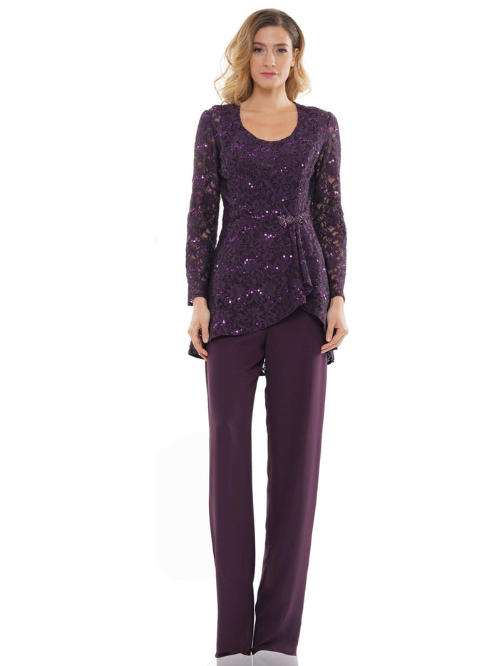 Marsoni Formal Long Sleeve Jacket Pant Suit 305 - The Dress Outlet