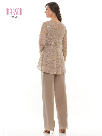 Marsoni Formal Long Sleeve Jacket Pant Suit 305 - The Dress Outlet