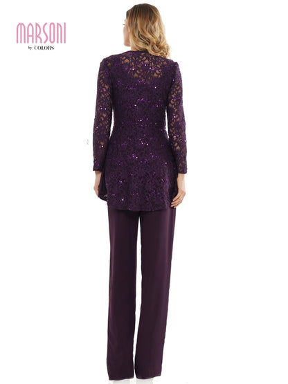 Marsoni Formal Long Sleeve Jacket Pant Suit 305 - The Dress Outlet