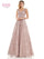 Marsoni Long Formal Cap Sleeve Beaded Dress 1129 - The Dress Outlet