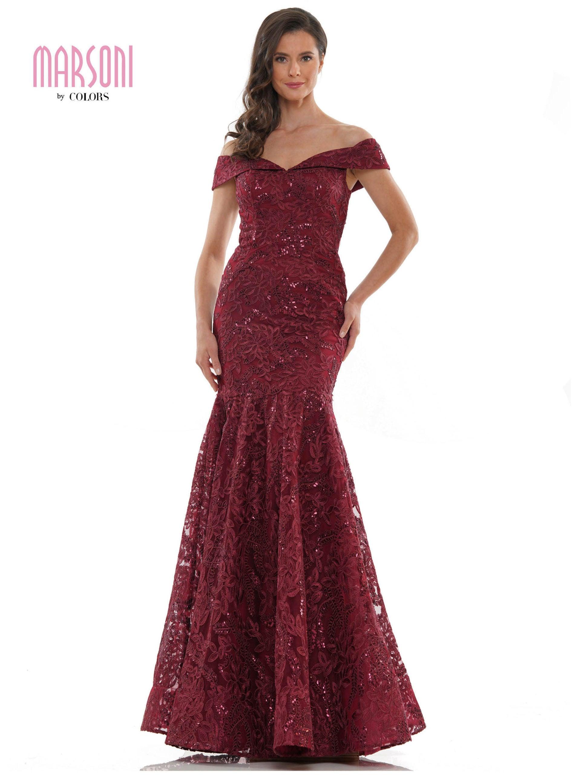 Marsoni Long Formal Fitted  Lace Long Gown 1118 - The Dress Outlet