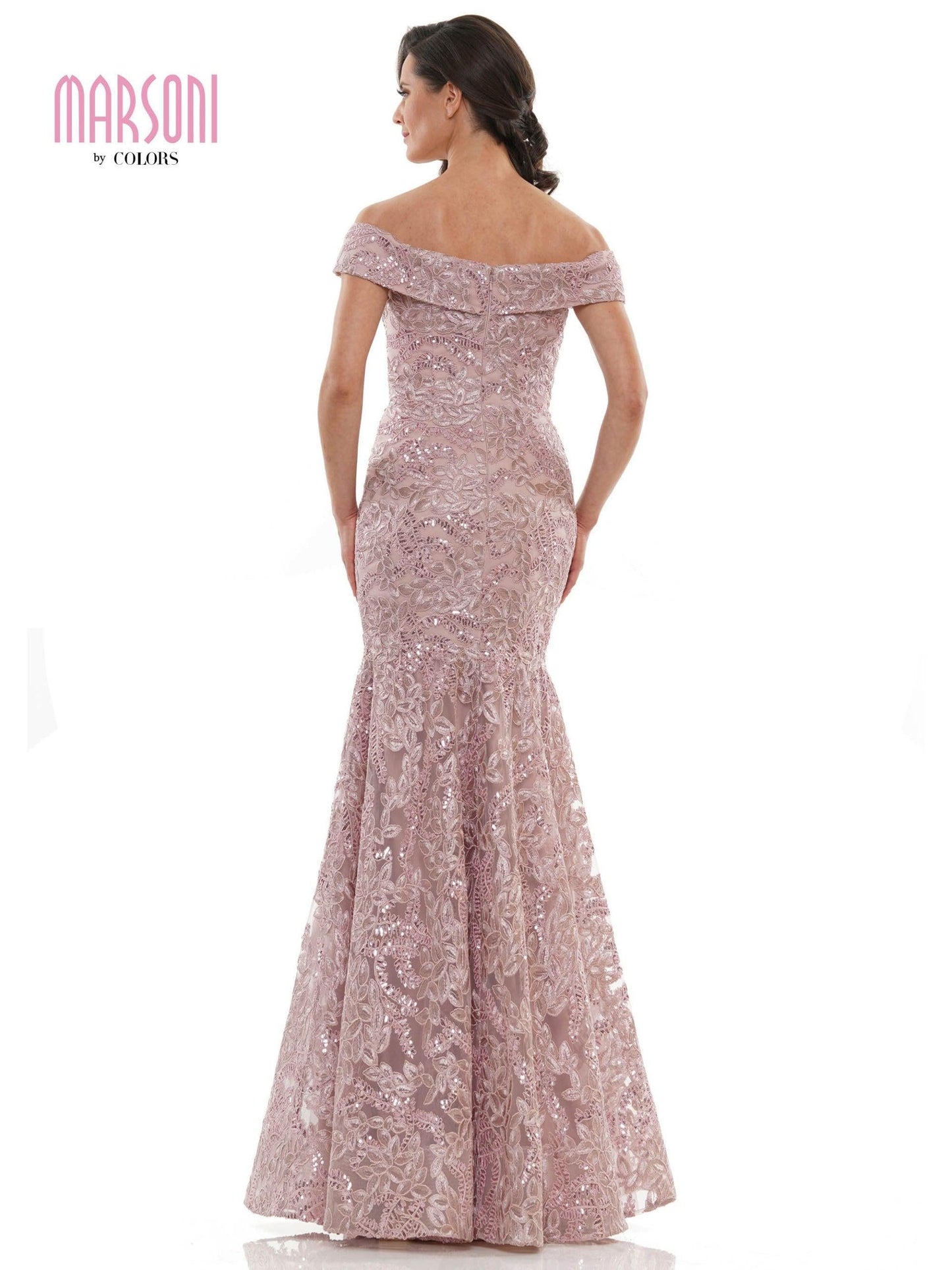 Marsoni Long Formal Fitted  Lace Long Gown 1118 - The Dress Outlet