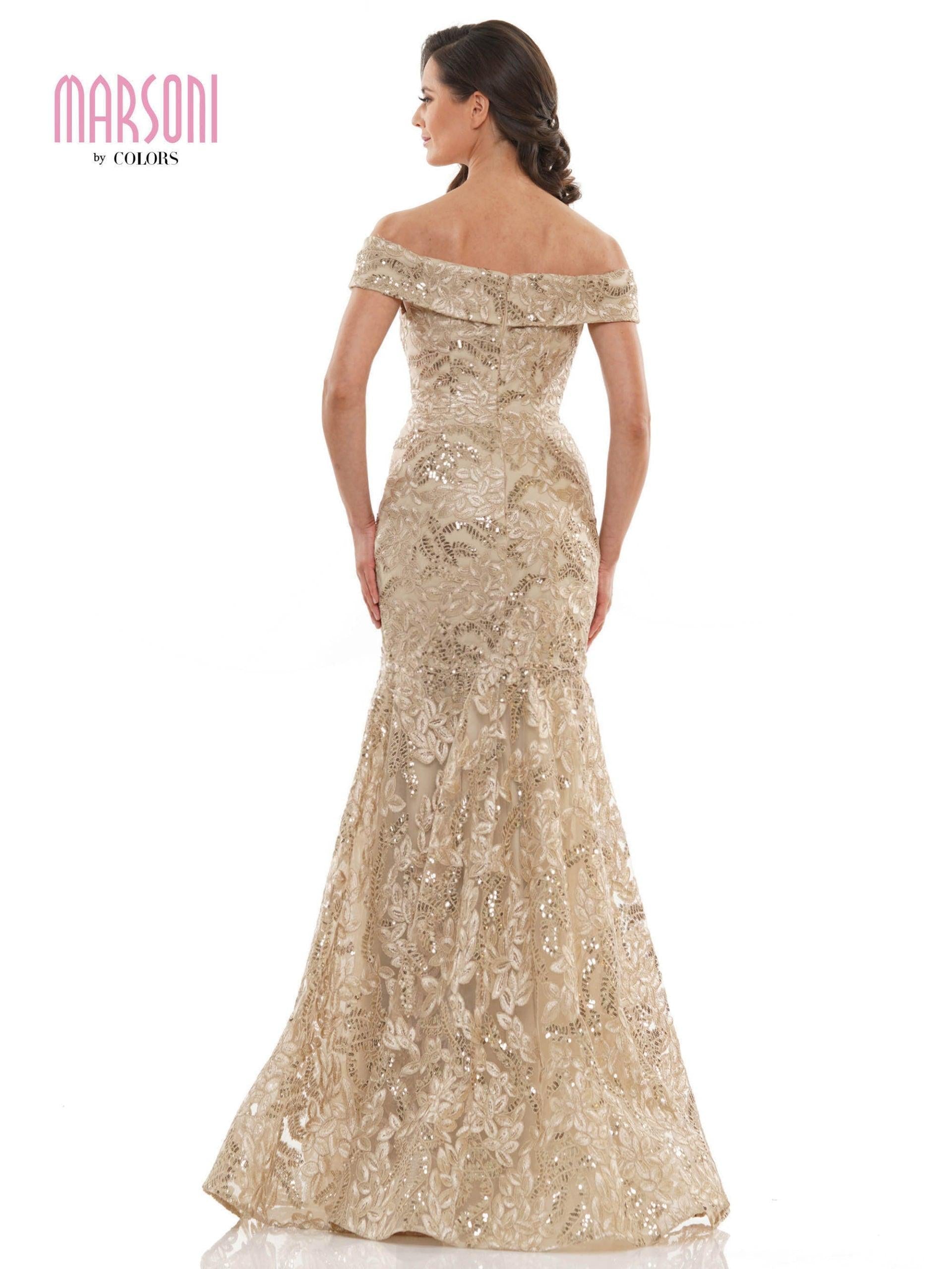 Marsoni Long Formal Fitted  Lace Long Gown 1118 - The Dress Outlet