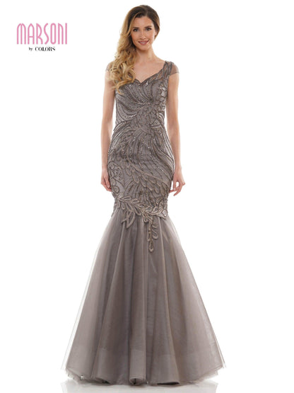 Marsoni Long Formal Mermaid Fitted Dress 1126 - The Dress Outlet
