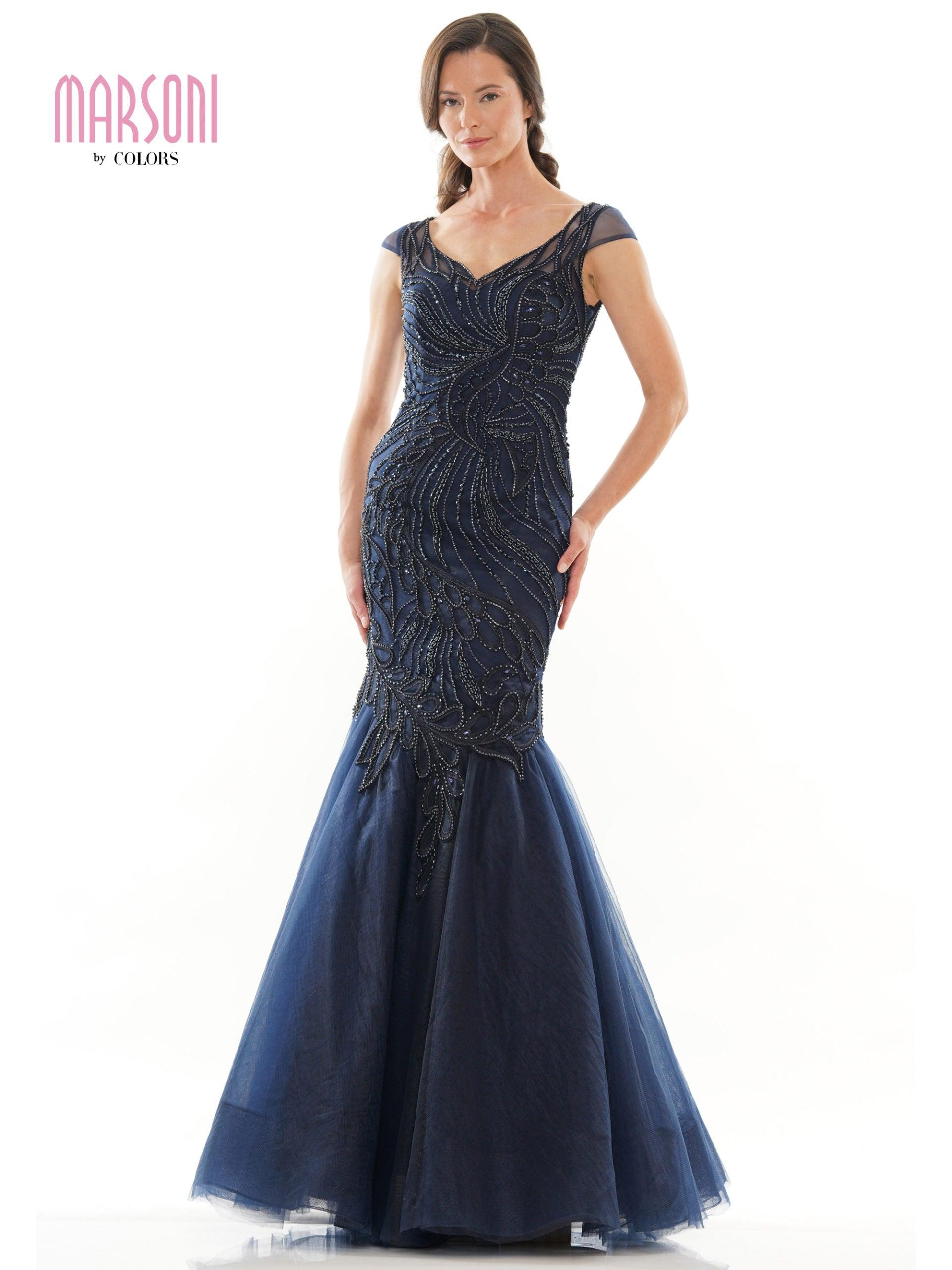 Marsoni Long Formal Mermaid Fitted Dress 1126 - The Dress Outlet