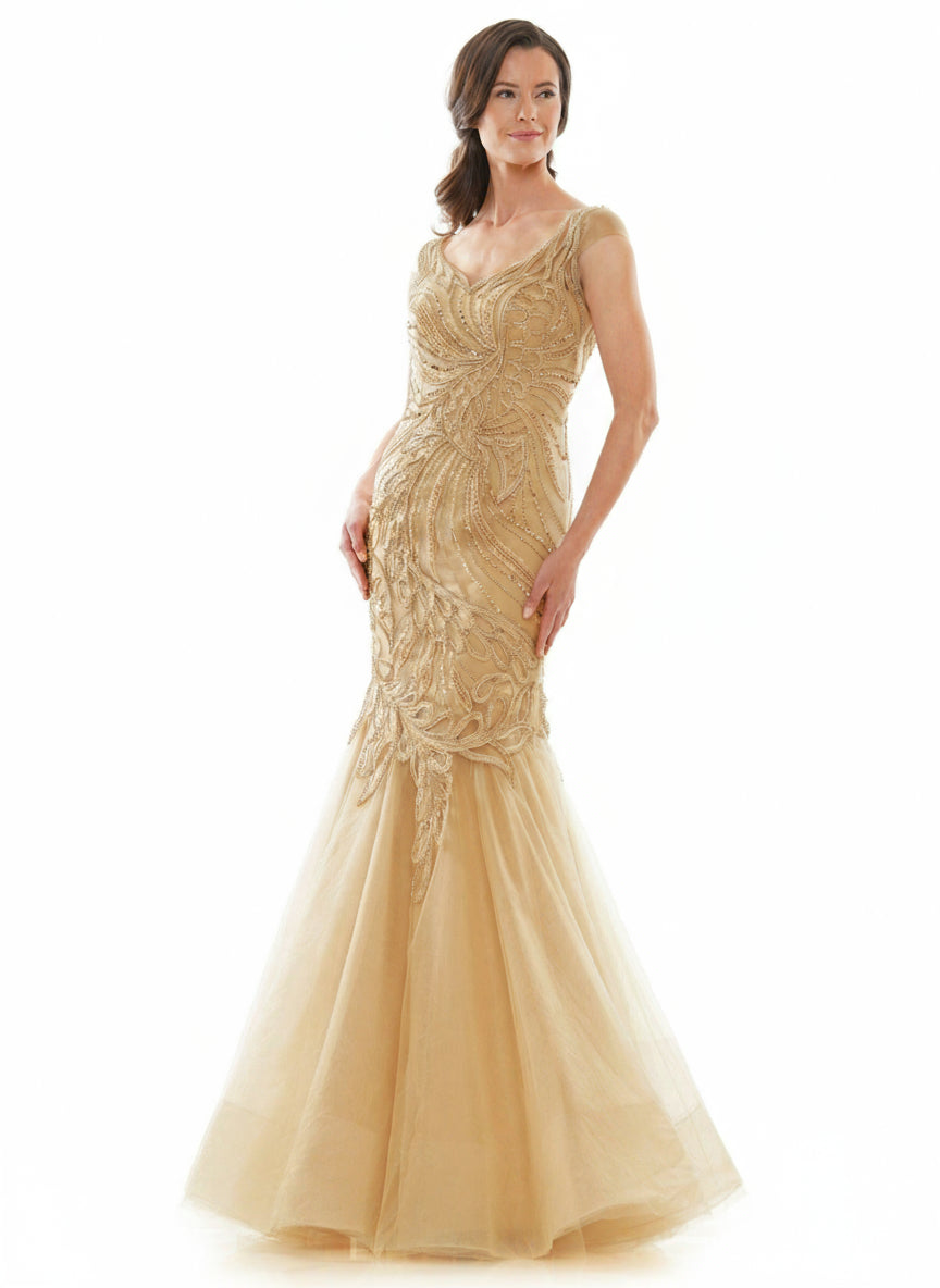 Marsoni Long Formal Mermaid Fitted Dress 1126 - The Dress Outlet