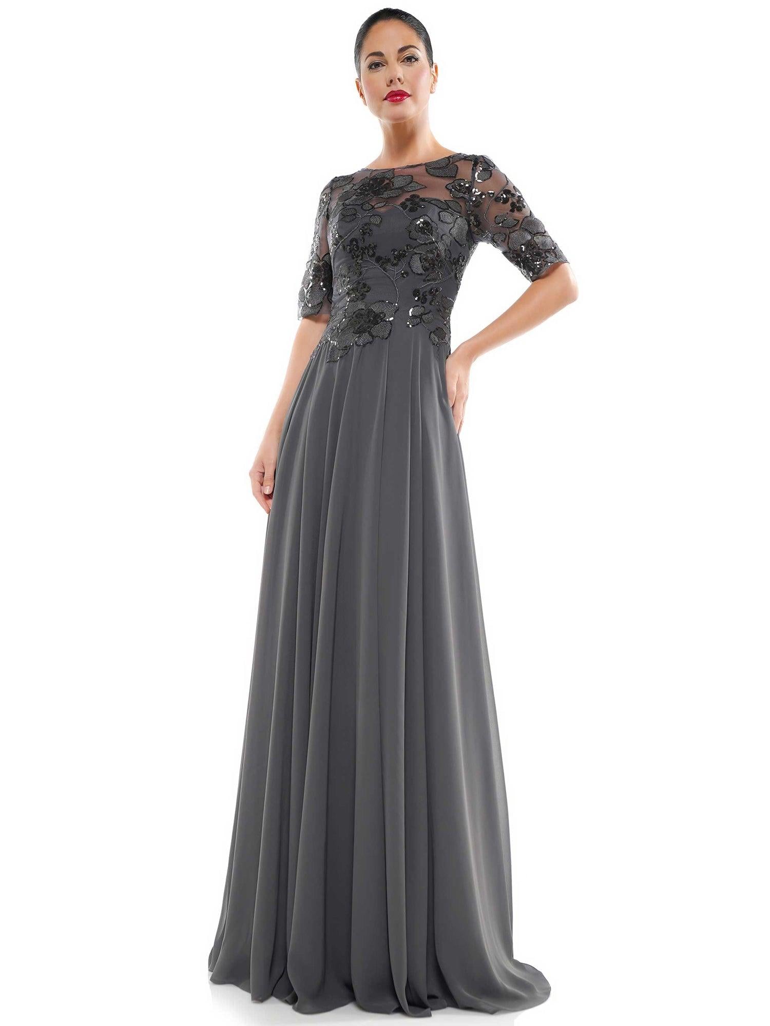 gray mother of the bride dresses Long Mother of the Bride A-Line Formal Dress by Marsoni 286