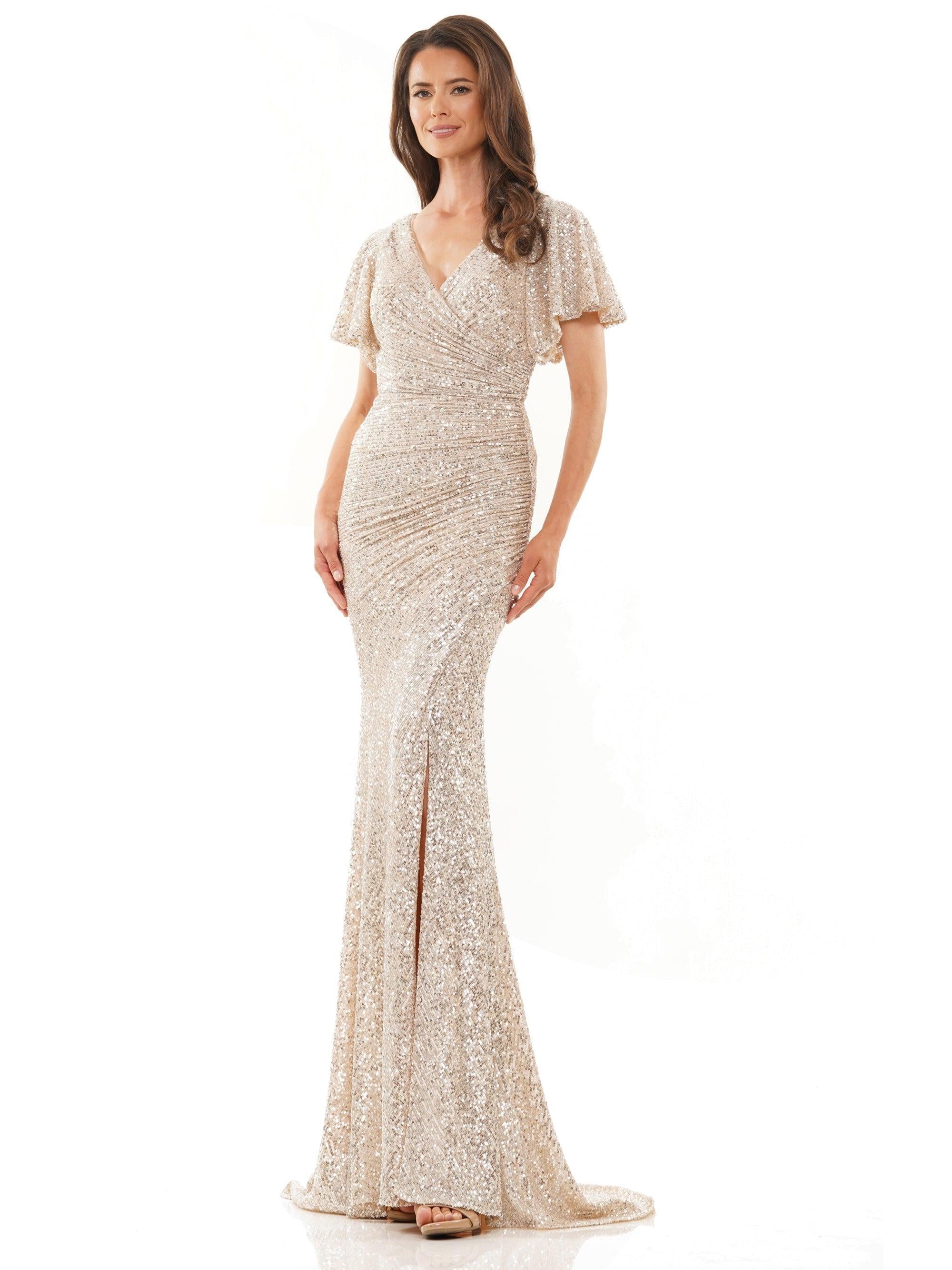 Champagne Marsoni Long Formal Mother of the Bride Dress M318 for $394.0 ...