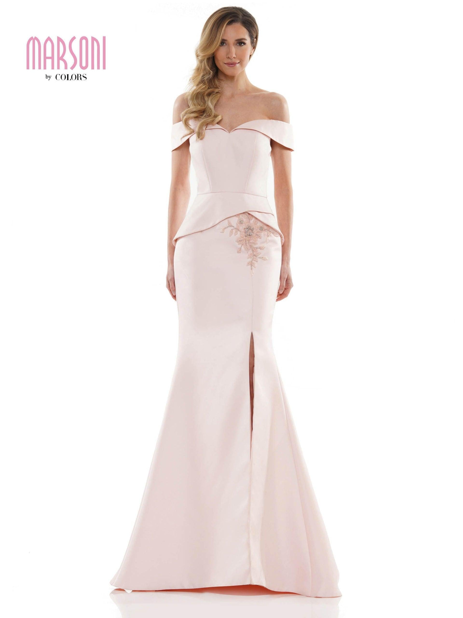 Marsoni Long Formal Off Shoulder Dress 1143 - The Dress Outlet