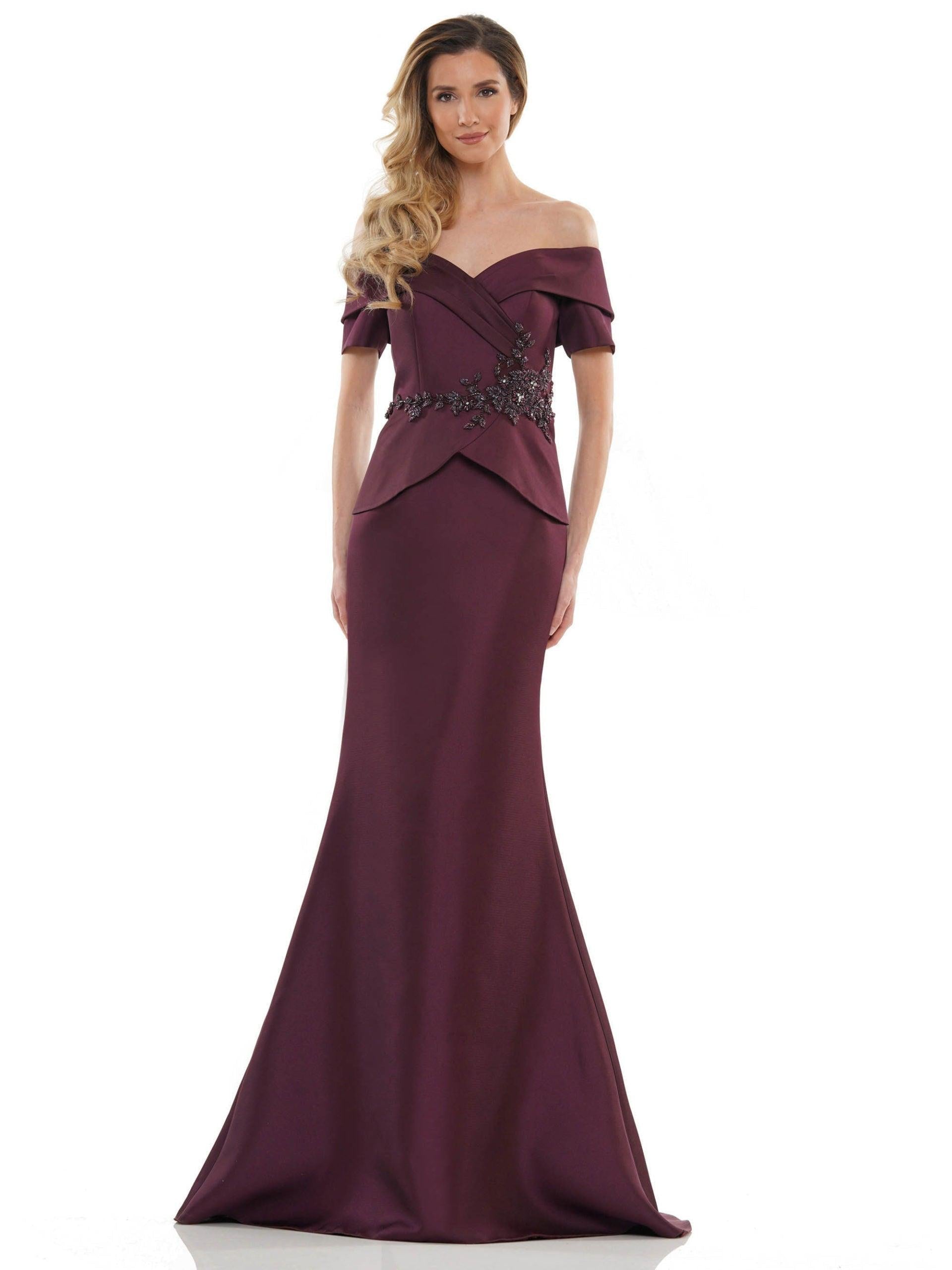 Marsoni Long Formal Off Shoulder Dress 1144 - The Dress Outlet