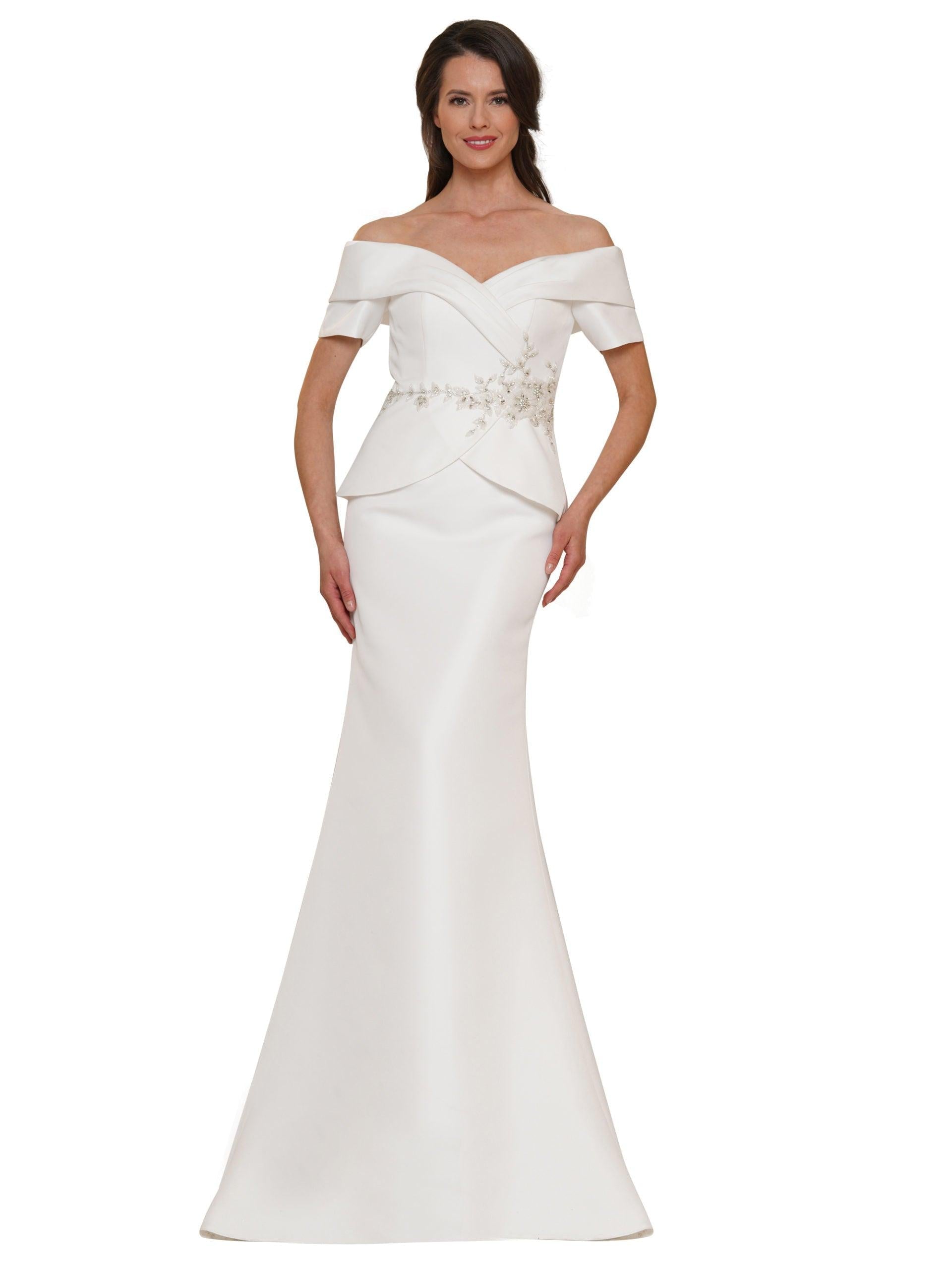 Marsoni Long Formal Off Shoulder Dress 1144 - The Dress Outlet