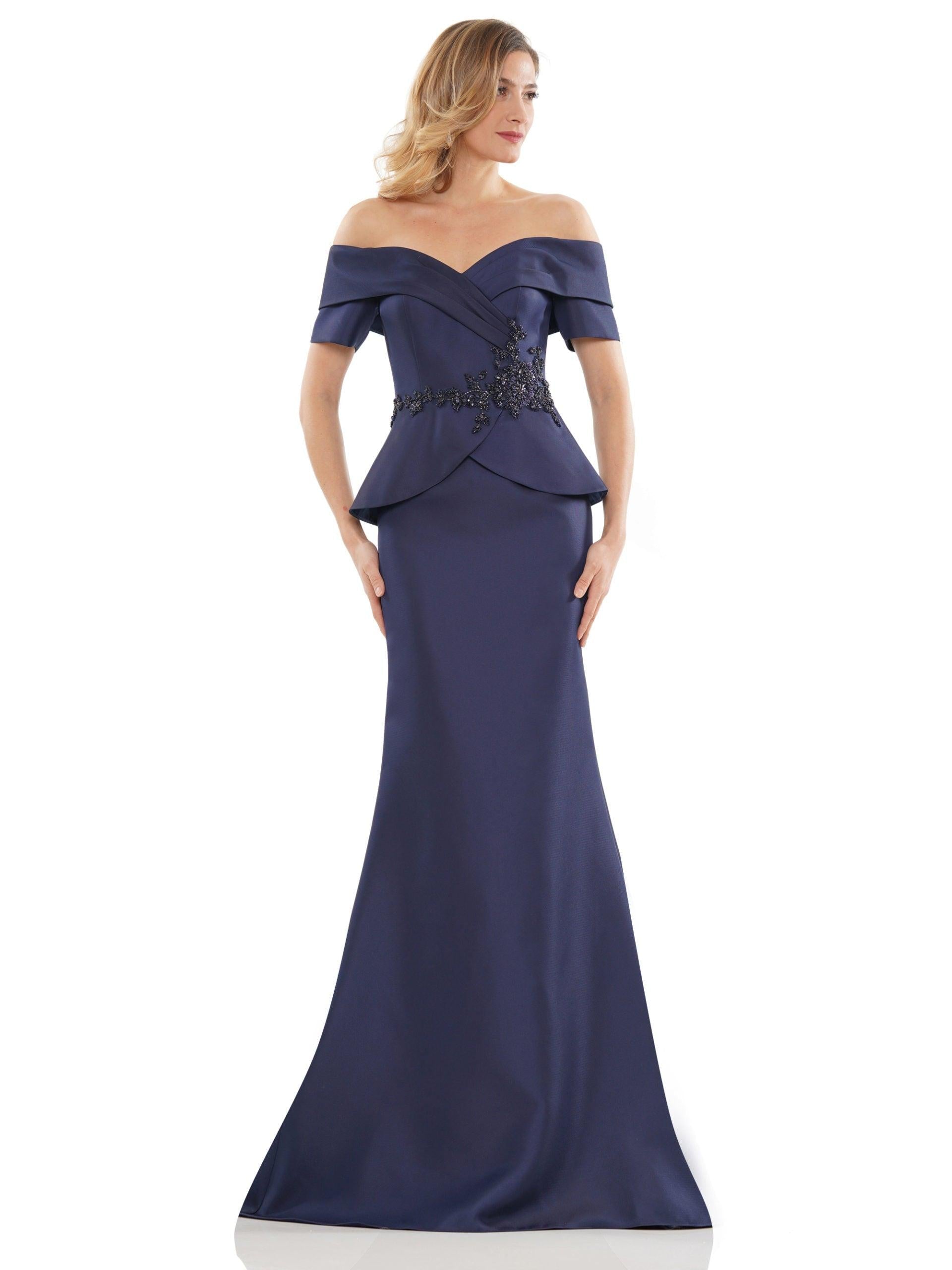 Marsoni Long Formal Off Shoulder Dress 1144 - The Dress Outlet
