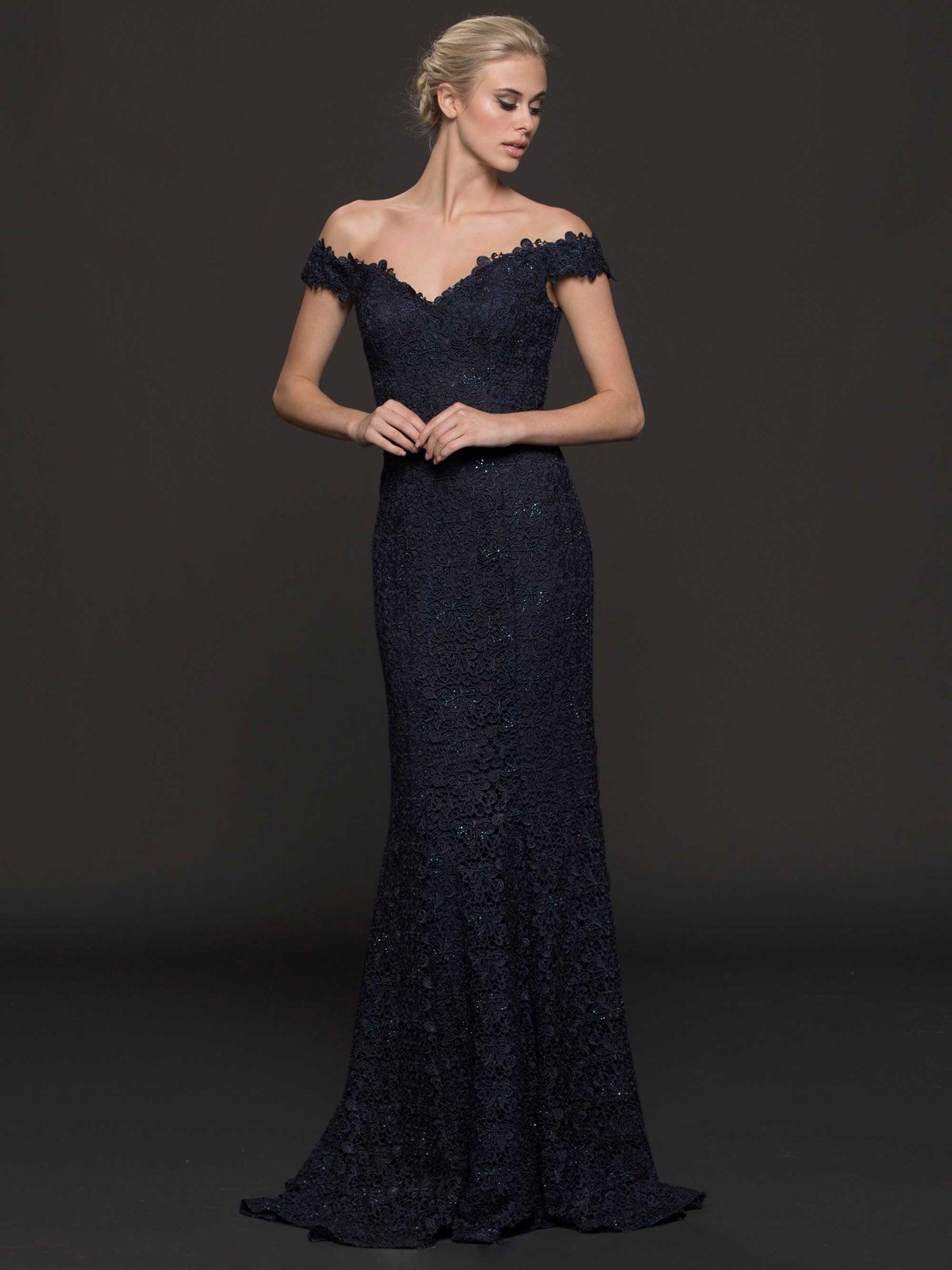 Marsoni Long Formal Off Shoulder Lace Dress 221