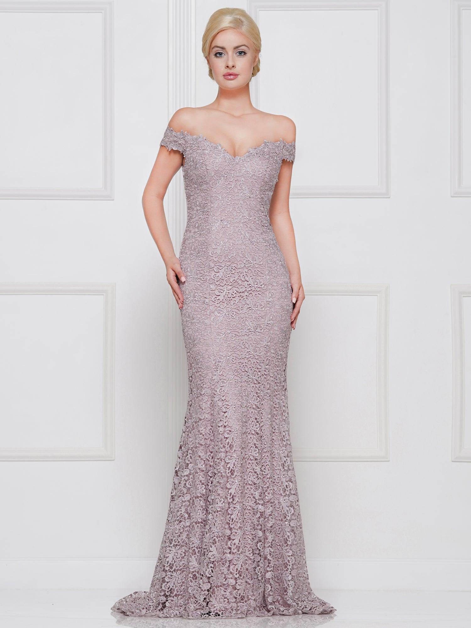 Marsoni Long Formal Off Shoulder Lace Dress 221