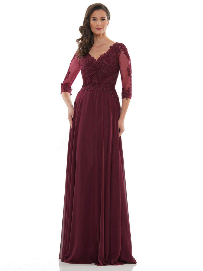 Wine Marsoni Long 3/4 Sleeve Mother of Bride Dress 237 for $372.0  The ...